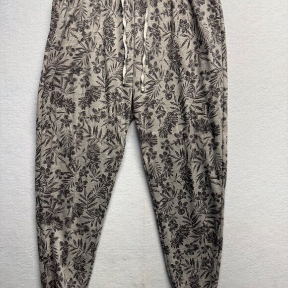 Cuddl Duds Pants - Cuddl Duds Womens Floral Print Drawstring Lounge Pants M Polyester Rayon Blend
